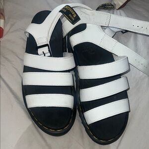 Dr. Martens White Leather Sandals